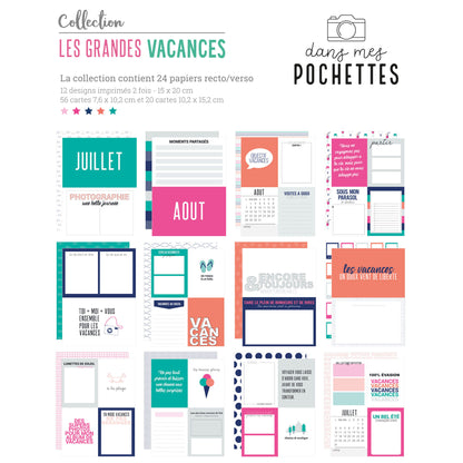 Collection de papiers - Les grandes vacances