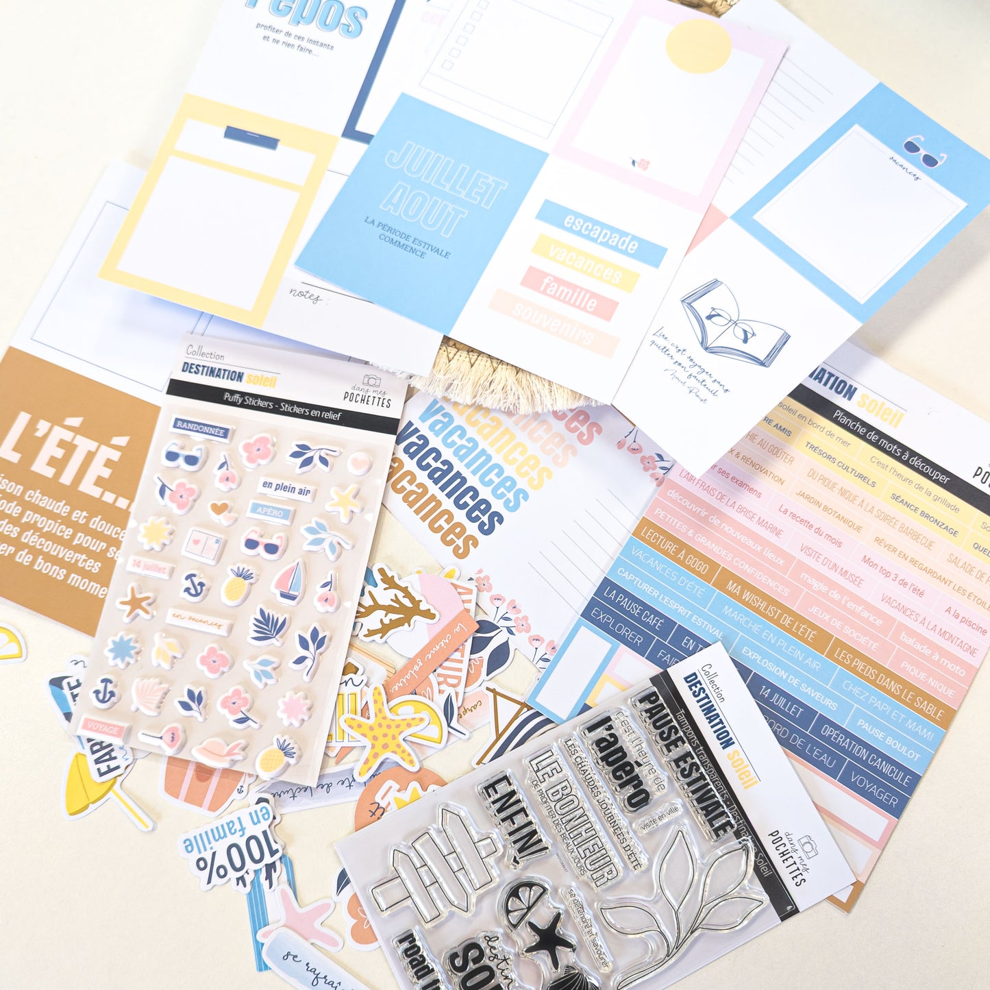 Kit Scrapbooking - Destination soleil