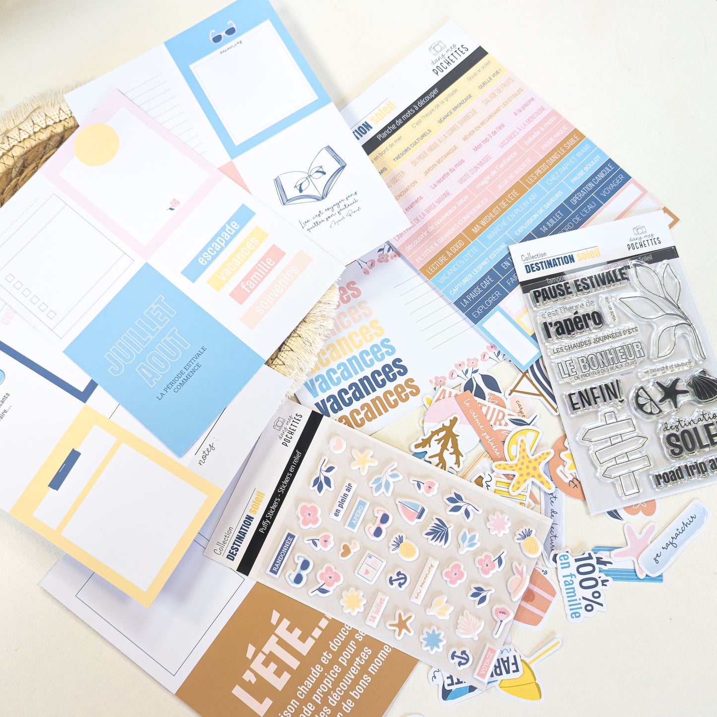 Kit Scrapbooking - Destination soleil