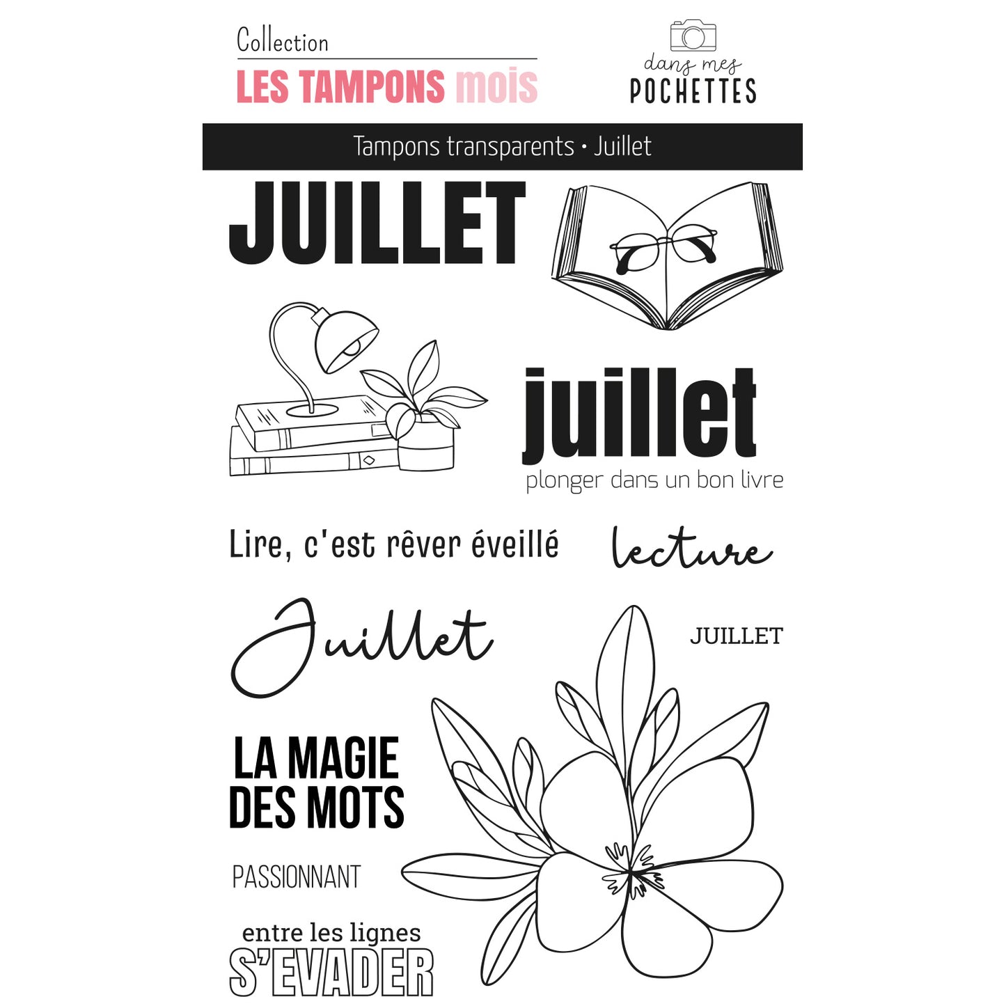 Tampons transparents - Juillet