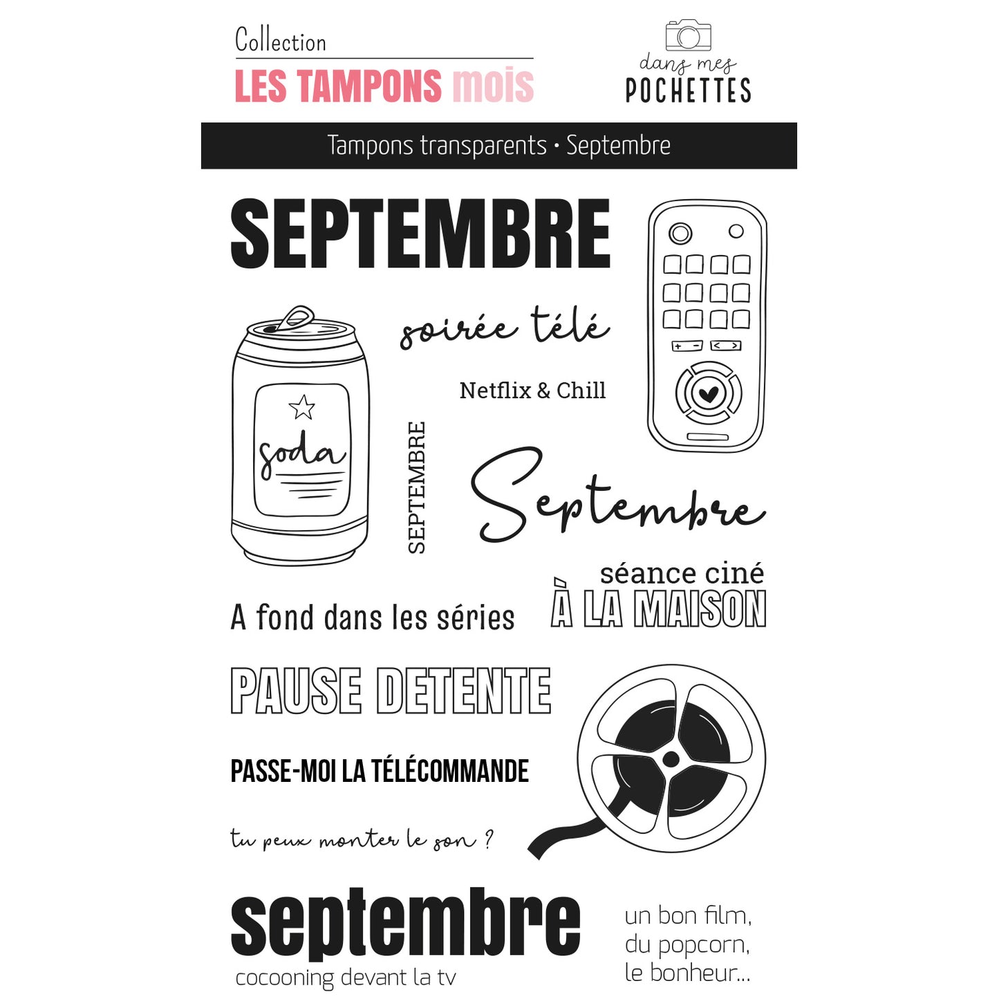 Planche de tampons clear - Septembre