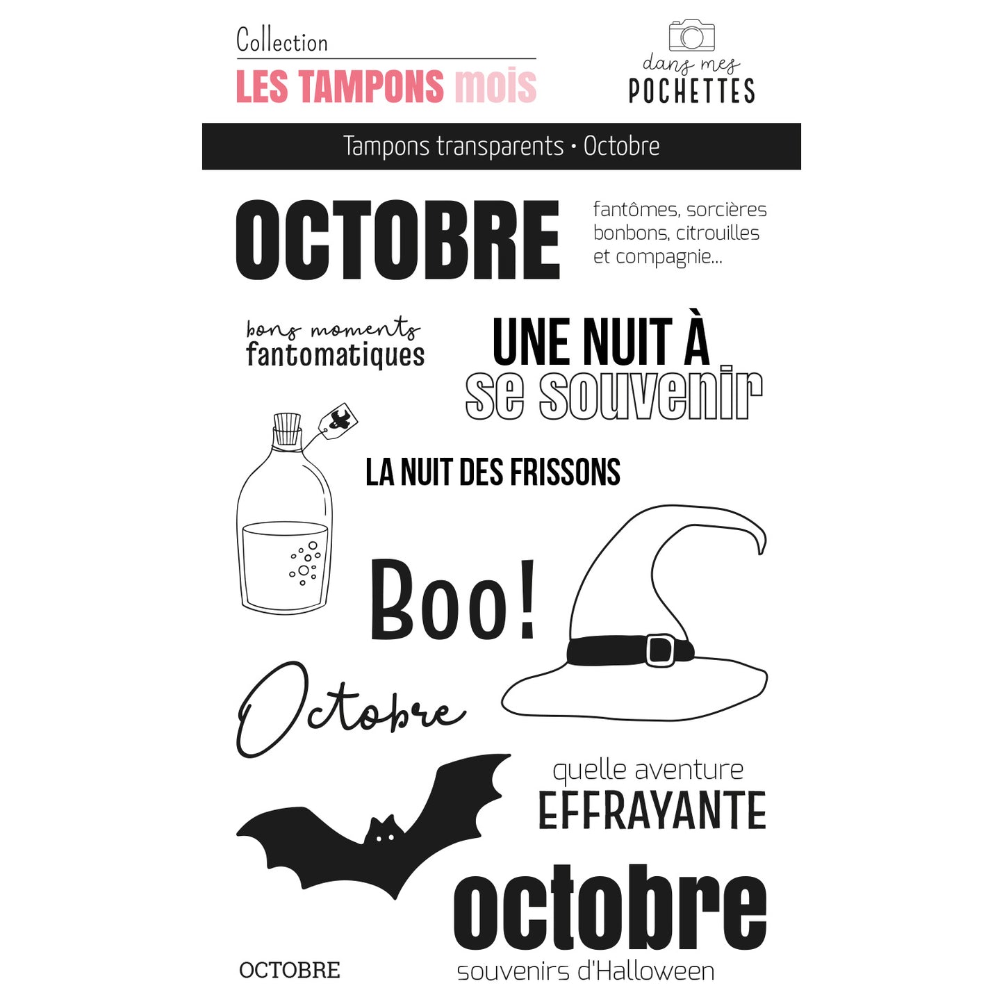 Planche de tampons clear - Octobre