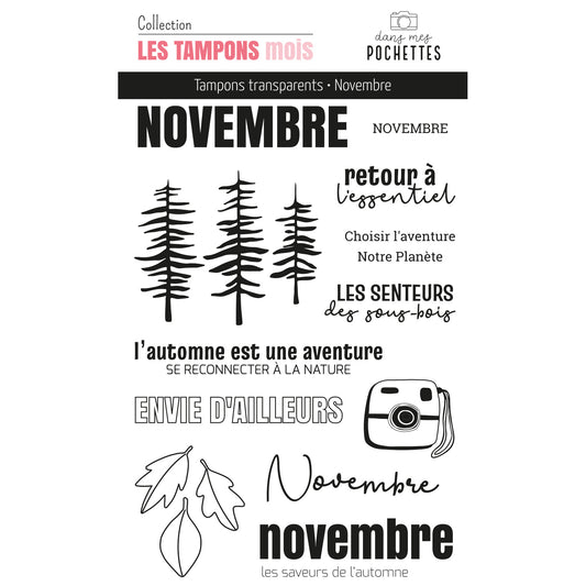 Planche de tampons clear - Novembre