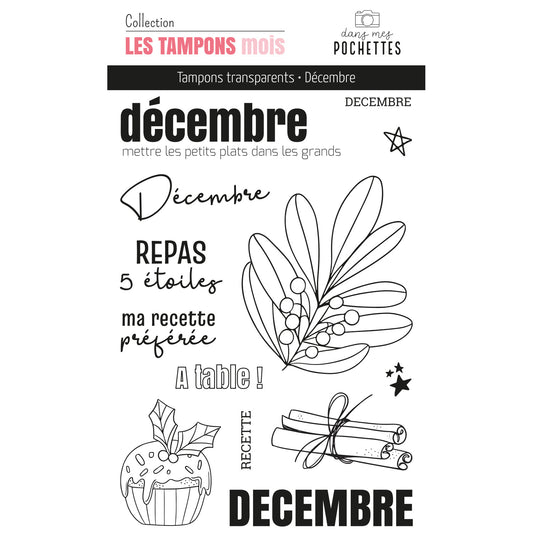 Planche de tampons clear - Décembre